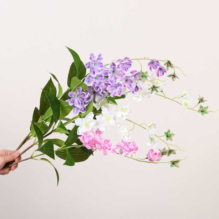 fleurs artificielles branches Jasmin succursale unique décoration florale longueur 80cm 6pcs