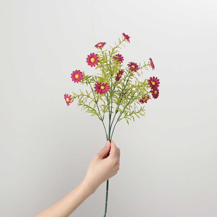 fleurs artificielles branches chrysanthème à haute branche décoration florale longueur 80cm 6pcs – Image 3