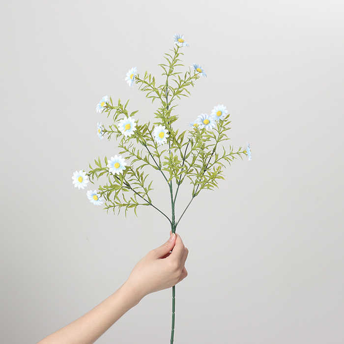 fleurs artificielles branches chrysanthème à haute branche décoration florale longueur 80cm 6pcs – Image 4