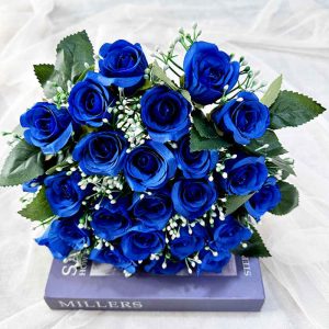 plante artificielle Branche Rose à Vingt-quatre têtes décoration florale Hauteur 40cm