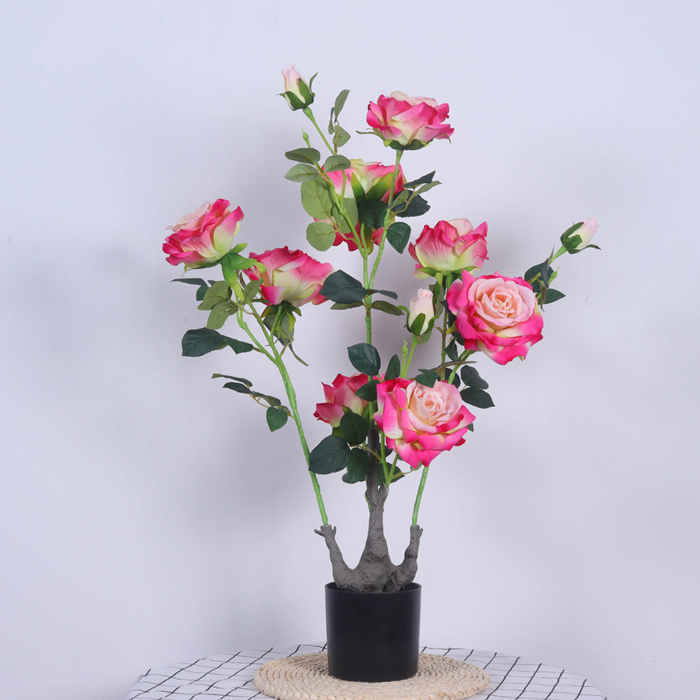 plante artificielle extérieur pivoine rose Pots de fleurs non inclus Hauteur 70cm