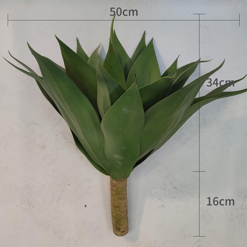 plante artificielle intérieur agave matériaux décoratifs Pots de fleurs non inclus Hauteur 43cm/50cm – Image 2