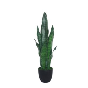 plante artificielle intérieur sansevieria à bordure verte Pots de fleurs non inclus-1