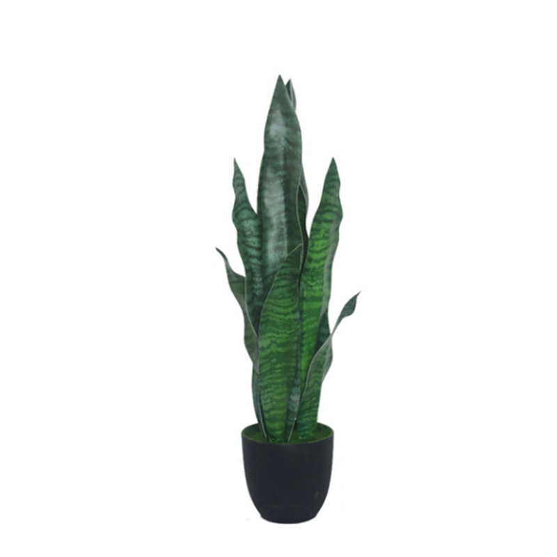 plante artificielle intérieur sansevieria à bordure verte Pots de fleurs non inclus-1