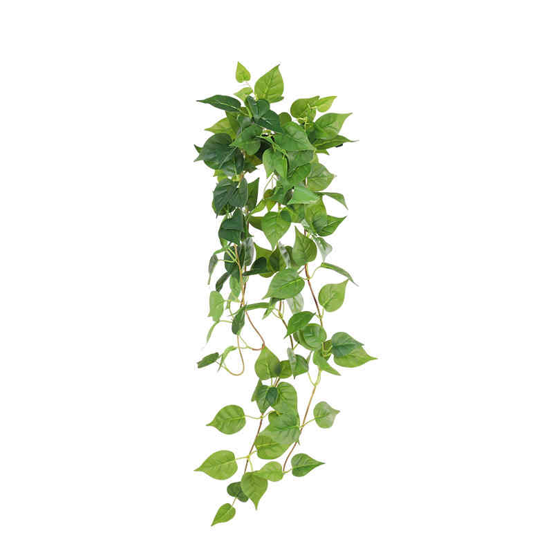 plante artificielle tombante Feuilles en forme de cœur matériaux décoratifs Hauteur 100cm 6pcs