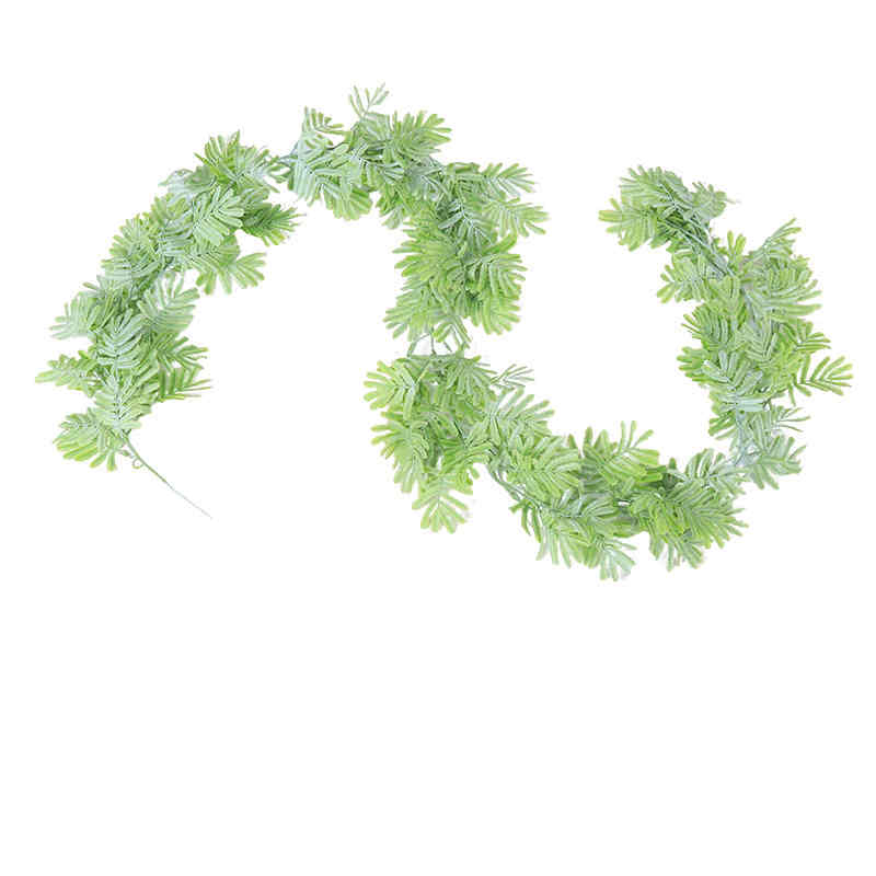 plante artificielle tombante Mimosa pudica Longue vigne matériaux décoratifs Hauteur 194cm 6pcs-1