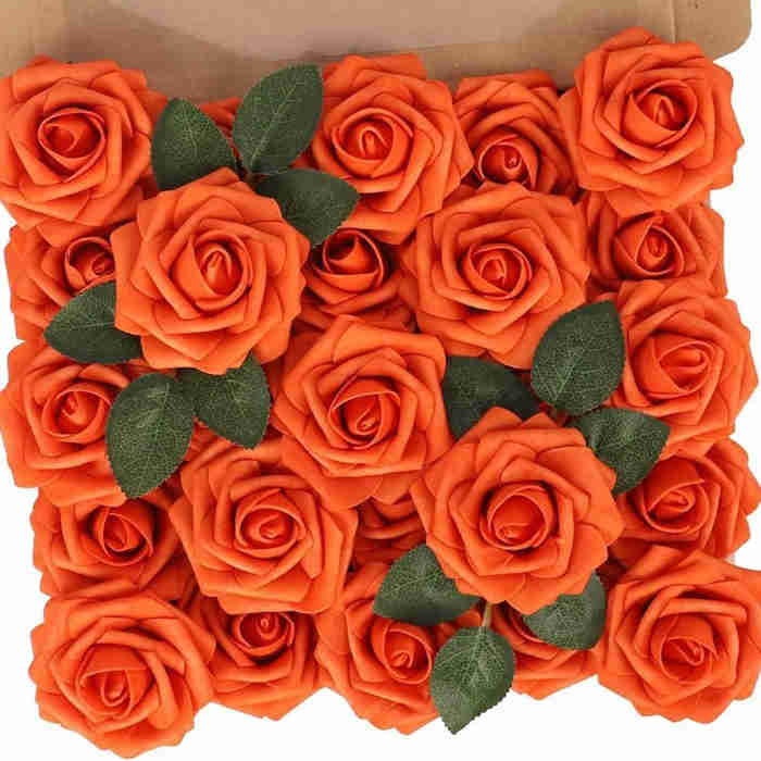 Coffret cadeau de roses artificielles, décorations de mariage, fleurs décoratives 30cm*28cm*8cm – Image 2