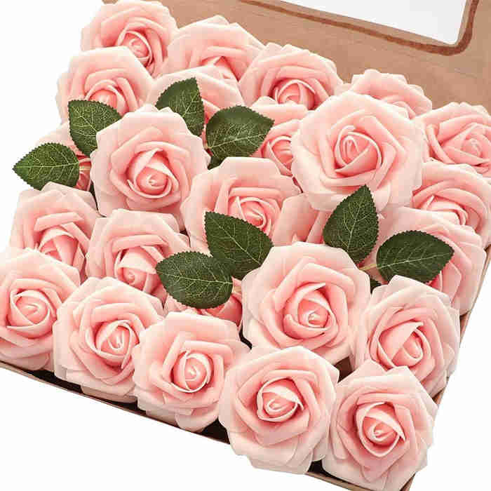 Coffret cadeau de roses artificielles, décorations de mariage, fleurs décoratives 30cm*28cm*8cm – Image 6