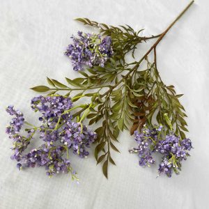 fleurs artificielle Branche Fleurs et herbes mélangées à du gypsophile Violet décoration florale Hauteur 70cm 6pcs