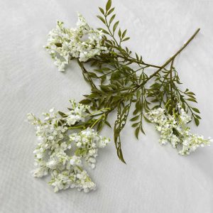 fleurs artificielle Branche Fleurs et herbes mélangées à du gypsophile blanc laiteux décoration florale Hauteur 70cm 6pcs