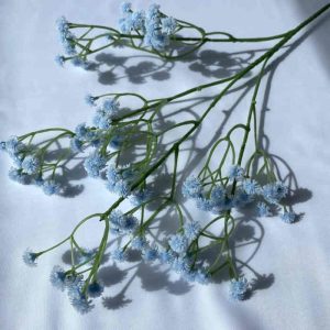 fleurs artificielle Branche Grande gypsophile bleu clair décoration florale Hauteur 63cm 6pcs