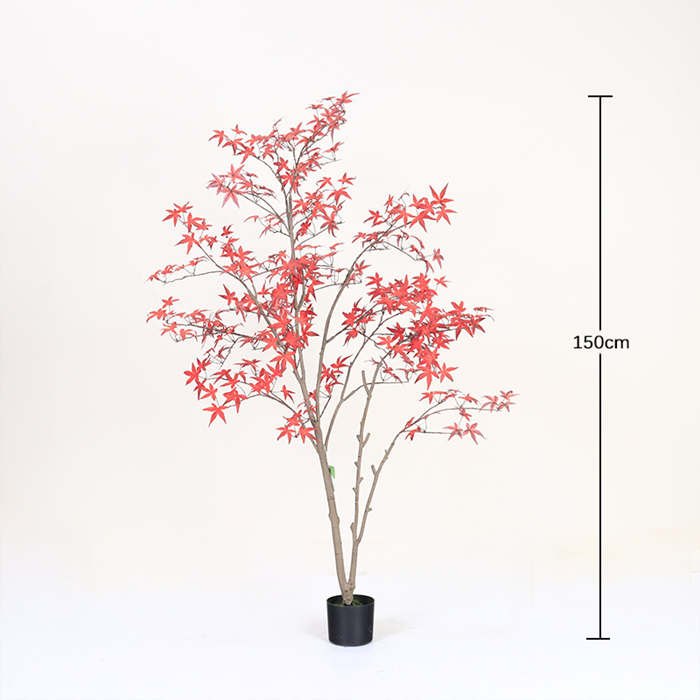 plante artificielle extérieur Petit érable rouge Pots de fleurs non inclus Hauteur 150cm