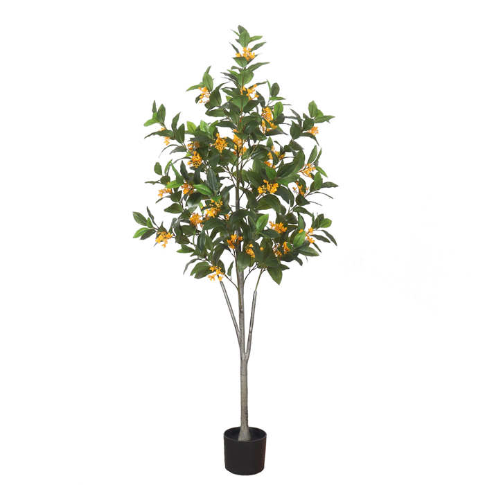 plante artificielle extérieur arbre Osmanthus Pots de fleurs non inclus Hauteur 150cm