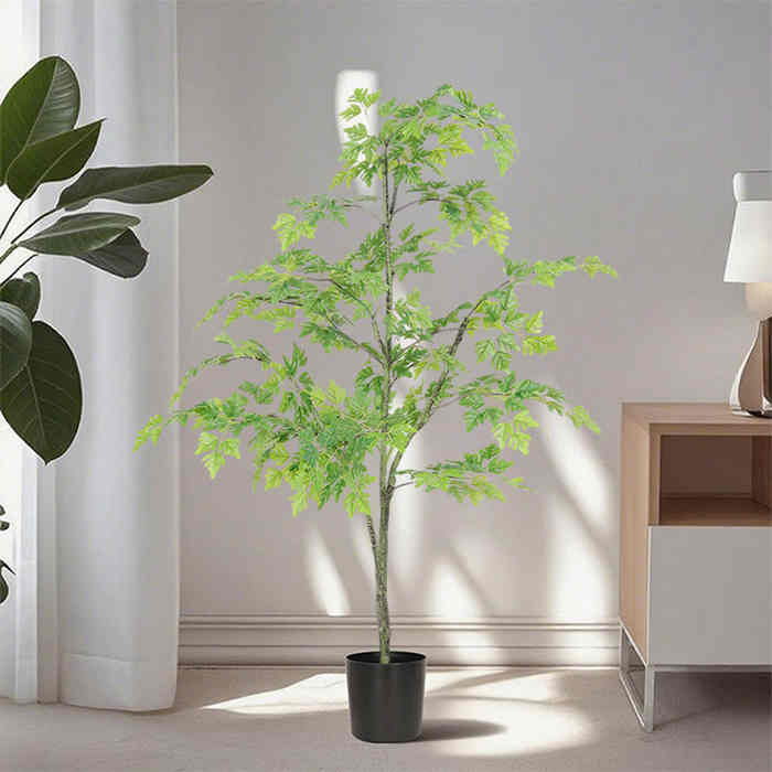 plante artificielle intérieur Populus euphratica Pots de fleurs non inclus Hauteur 120cm