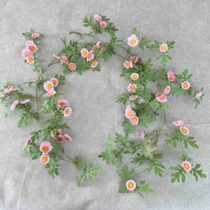 plante artificielle tombante marguerite rose clair matériaux décoratifs longueur 170cm 3pcs