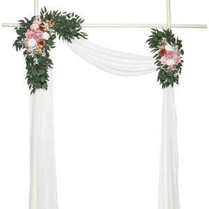 Fleurs artificielles pour la décoration d'arches de mariage rose